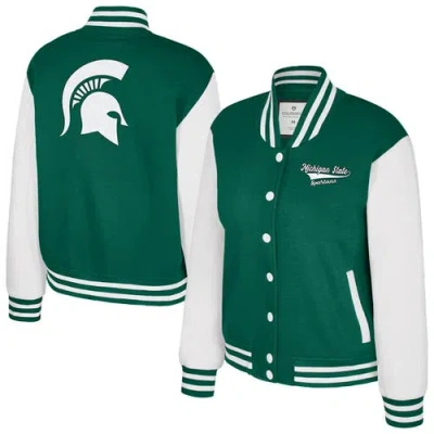 Colosseum Green Michigan State Spartans French Baguette Full Snap Fleece Jacket