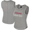 Colosseum Heather Gray Alabama Crimson Tide Beach You Ribbed Tri-blend Tank Top In Gray