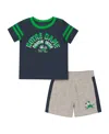 Colosseum Infant 2-piece Heather Navy Notre Dame Fighting Irish T-shirt And Shorts Set In Blue