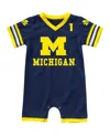 Colosseum Infant  Navy Michigan Wolverines Bumpo Football Romper In Navy