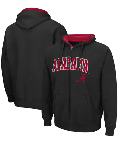 Colosseum Men's Alabama Crimson Tide Arch Logo 3.0 Full-zip Hoodie In Black