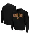 Colosseum Men's Arizona State Sun Devils Arch & Logo Pullover Sweatshirt In Black