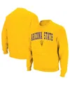 Colosseum Men's Arizona State Sun Devils Arch & Logo Pullover Sweatshirt In Gold