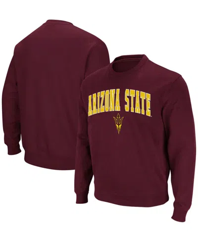 Colosseum Men's Arizona State Sun Devils Arch & Logo Pullover Sweatshirt In Maroon