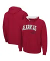 Colosseum Men's Arkansas Razorbacks Arch Logo 3.0 Full-zip Hoodie In Cardinal