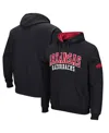 Colosseum Black Rutgers Scarlet Knights Double Arch Pullover Hoodie In Black