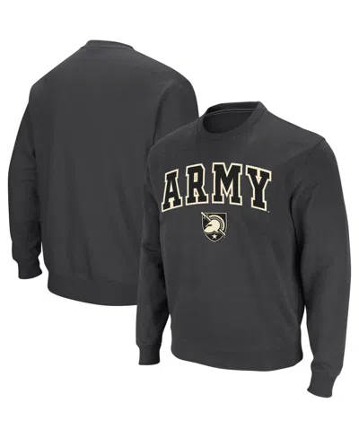 Colosseum Men's Army Black Knights Arch & Logo Crew Neck Sweatshirt In Charcoal