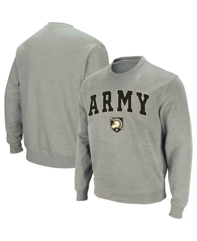 Colosseum Men's Army Black Knights Arch & Logo Crew Neck Sweatshirt In Heather Gray