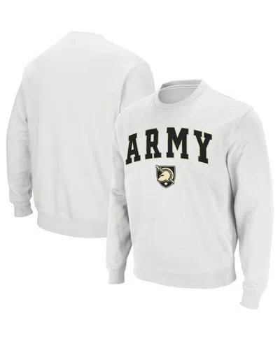 Colosseum Men's Army Black Knights Arch & Logo Crew Neck Sweatshirt In White