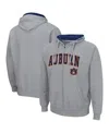 Colosseum Men's Auburn Tigers Arch And Logo 3.0 Full-zip Hoodie In Gray