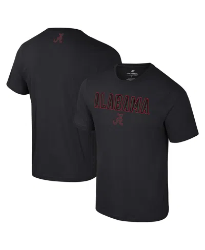 Colosseum Men's Black Alabama Crimson Tide Color Pop Active Blend T-shirt