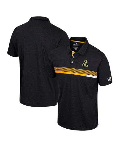 Colosseum Men's Black Appalachian State Mountaineers No Problem Polo Shirt In Blue