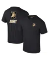Colosseum Men's Black Army Black Knights Logo Lockup 2-hit Active Blend T-shirt In Black