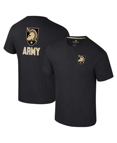 Colosseum Men's Black Army Black Knights Logo Lockup 2-hit Active Blend T-shirt