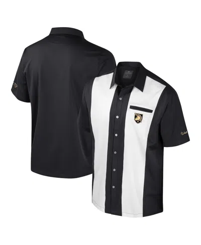 Colosseum Men's Black Army Black Knights Strike Bowling Button-up Shirt