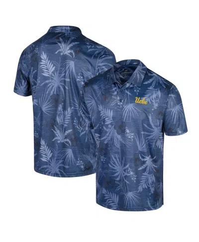 Colosseum Men's Black Boston College Eagles Palms Polo Shirt In Blue