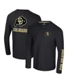 Colosseum Men's Black Colorado Buffaloes Logo Lockup 3-hit Active Blend Long Sleeve T-shirt In Black