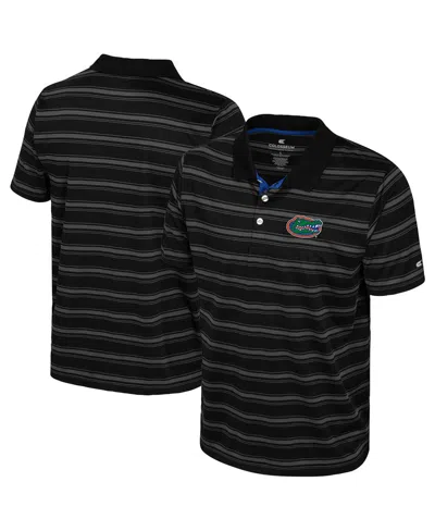 Colosseum Men's Black Florida Gators Milk Steak Polo Shirt In Red