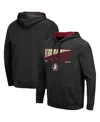 Colosseum Men's Black Florida State Seminoles Slash Stack 2.0 Pullover Hoodie In Black