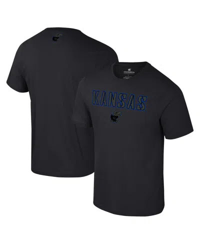 Colosseum Men's Black Kansas Jayhawks Color Pop Active Blend T-shirt