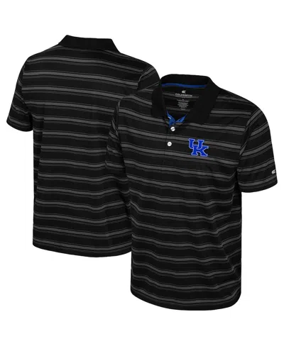 Colosseum Men's Black Kentucky Wildcats Milk Steak Polo Shirt