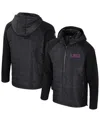 Colosseum Men's Black Lsu Tigers Block The Sun Full-zip Hooded Jacket In Black