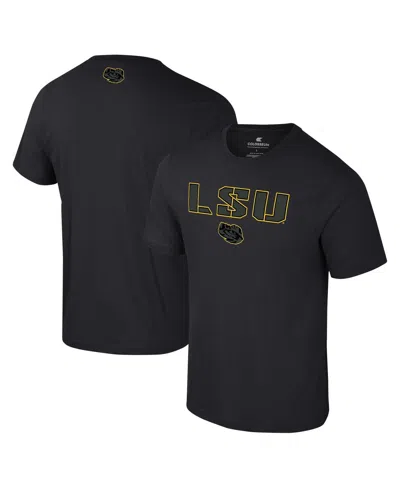 Colosseum Men's Black Lsu Tigers Color Pop Active Blend T-shirt