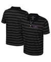 Colosseum Men's Black Louisville Cardinals Milk Steak Polo Shirt In Black