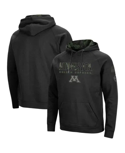 Colosseum Men's Black Minnesota Golden Gophers Oht Big Tall Raglan Pullover Hoodie