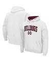 Colosseum Men's White Mississippi State Bulldogs Arch Logo 3.0 Pullover Hoodie In White