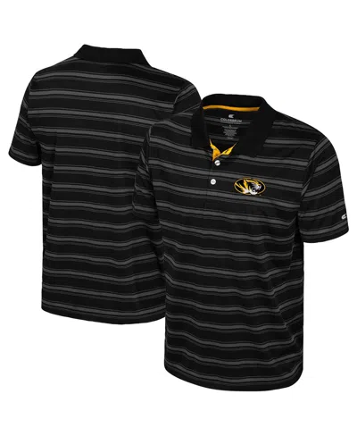 Colosseum Men's Black Missouri Tigers Milk Steak Polo Shirt