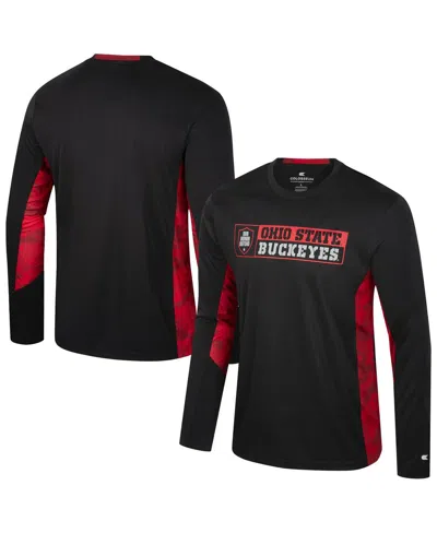 Colosseum Men's Black Ohio State Buckeyes Big Tall On Honor Long Sleeve T-shirt