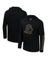 Colosseum Men's Black Oregon Ducks Color Pop Active Blend 2-hit Long Sleeve Hooded T-shirt In Black