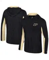 Colosseum Men's Black Purdue Boilermakers Always Sunny Quarter-zip Hoodie In Black