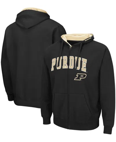 Colosseum Men's Black Purdue Boilermakers Arch Logo 3.0 Full-zip Hoodie