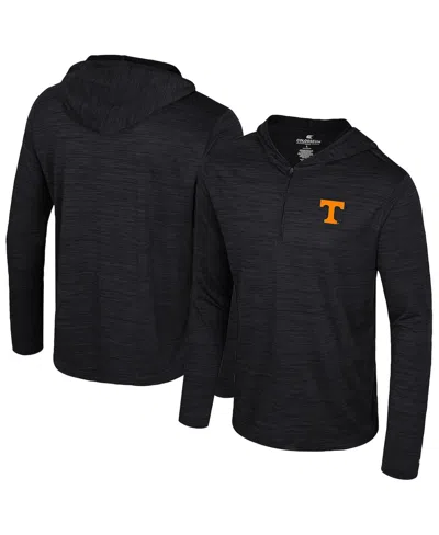 Colosseum Men's Black Tennessee Volunteers Always Sunny Lightweight Quarter-zip Hoodie