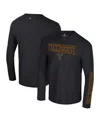 Colosseum Men's Black Tennessee Volunteers Color Pop Active Blend 2-hit Long Sleeve T-shirt In Black