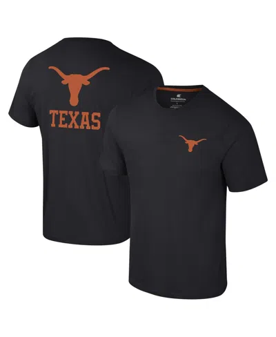 Colosseum Men's Tennessee Volunteers Logo Lockup 2-hit Active Blend T-shirt In Black