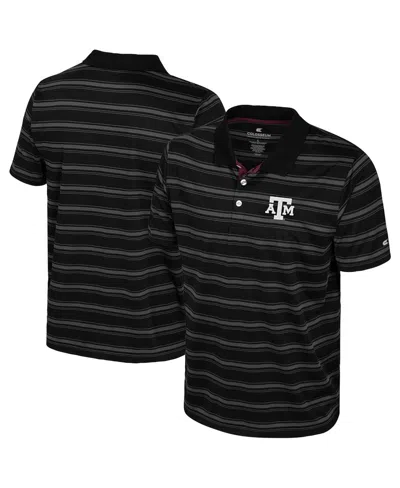 Colosseum Men's Black Texas A&m Aggies Milk Steak Polo Shirt