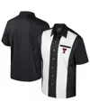 Colosseum Men's Black Texas Tech Red Raiders Strike Bowling Button-up Shirt In Blue
