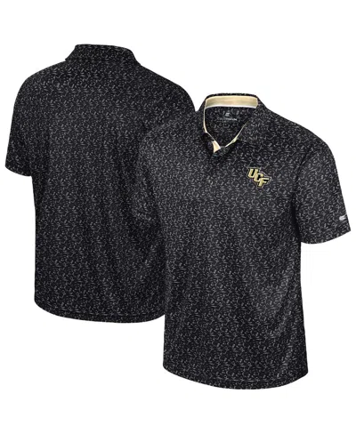 Colosseum Men's Black Ucf Knights Sublimated Golf Polo Shirt