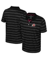 Colosseum Men's Black Louisville Cardinals Milk Steak Polo Shirt In Red