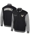 Colosseum Men's Black Vanderbilt Commodores Ambi-turner Full-zip Varsity Jacket In Black