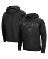 Colosseum Men's Black Wisconsin Badgers Big And Tall Oht Military-inspired Appreciation Raglan Pullover Hoodie In Black