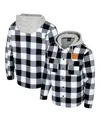 Colosseum Men's Black/white Clemson Tigers Buffalo Plaid Full-zip Jacket In Black,white