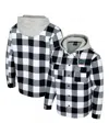 Colosseum Men's Black/white Florida Gators Buffalo Plaid Full-zip Jacket In Black,white