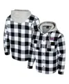 Colosseum Men's Black/white Lsu Tigers Buffalo Plaid Full-zip Jacket In Black,white