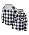 Colosseum Men's Black/white Oklahoma State Cowboys Buffalo Plaid Full-zip Jacket In Black,white