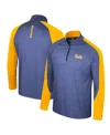 Colosseum Royal Pitt Panthers Langmore Raglan Quarter-zip Top In Blue