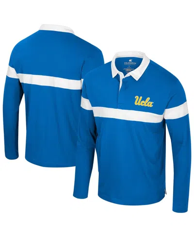 Colosseum Men's Blue Ucla Bruins Too Cool For School Long Sleeve Polo Shirt